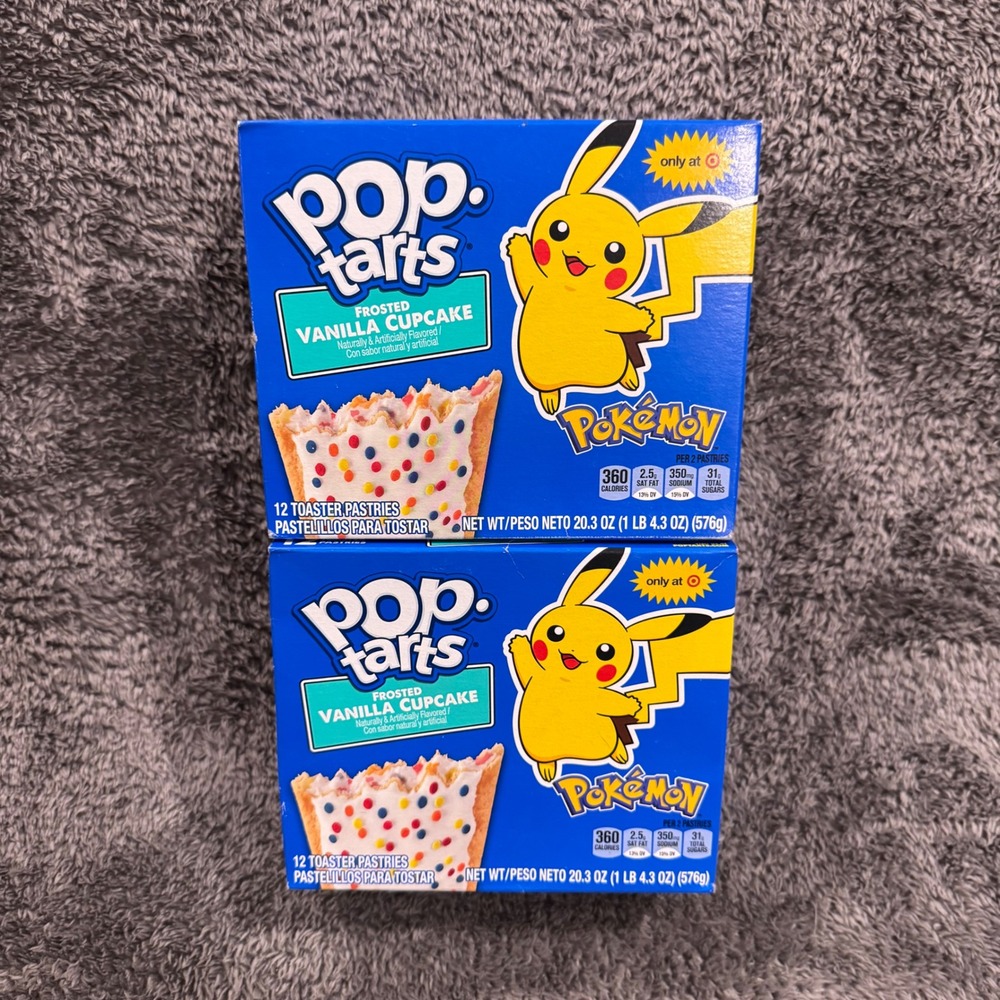 Pop-Tarts Pokemon Frosted Vanilla Cupcake 12ct Target Exclusive Pikachu Bundle 2